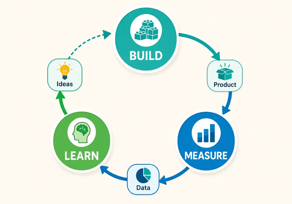 Vòng lặp Build-Measure-Learn của Eric Ries — Lean Startup