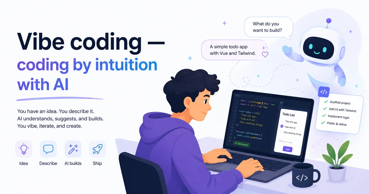 Minh hoạ vibe coding — lập trình viên thoải mái dùng AI sinh code
