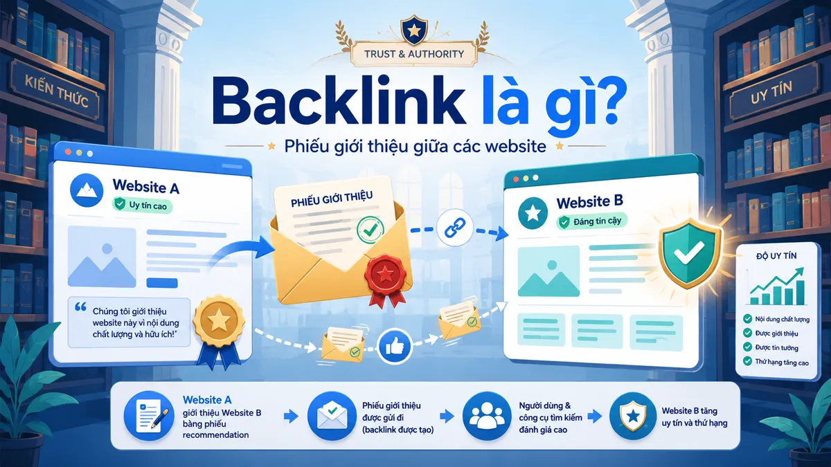 Backlink là gì — site khác gửi phiếu giới thiệu (vote) về site bạn