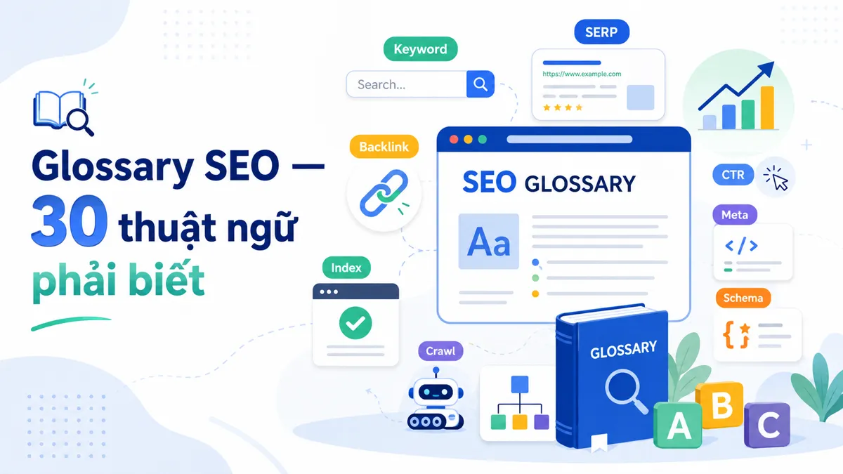 Từ điển SEO 30 thuật ngữ — glossary phải biết 2026